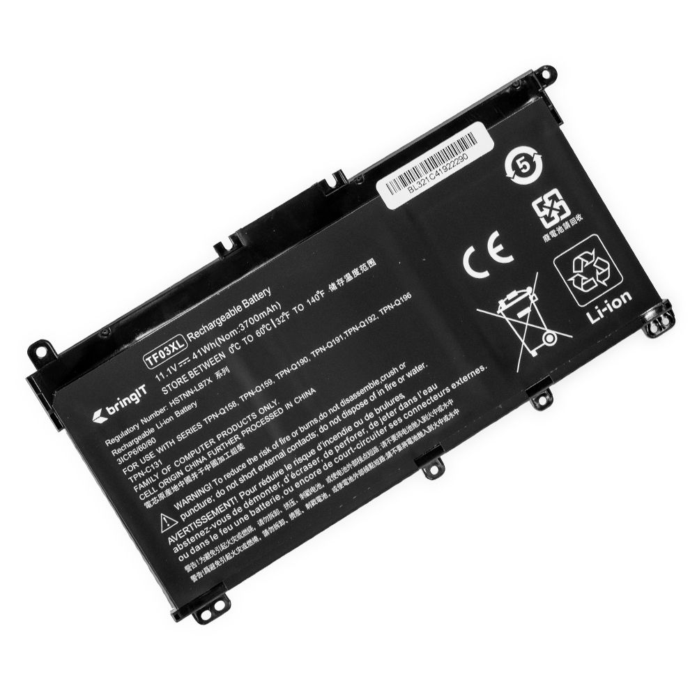 Bateria para Notebook compatível com o Hp 15-DY2061LA, 11.1 V 3700 mAh, com recarga inteligente e 12 meses de garantia.