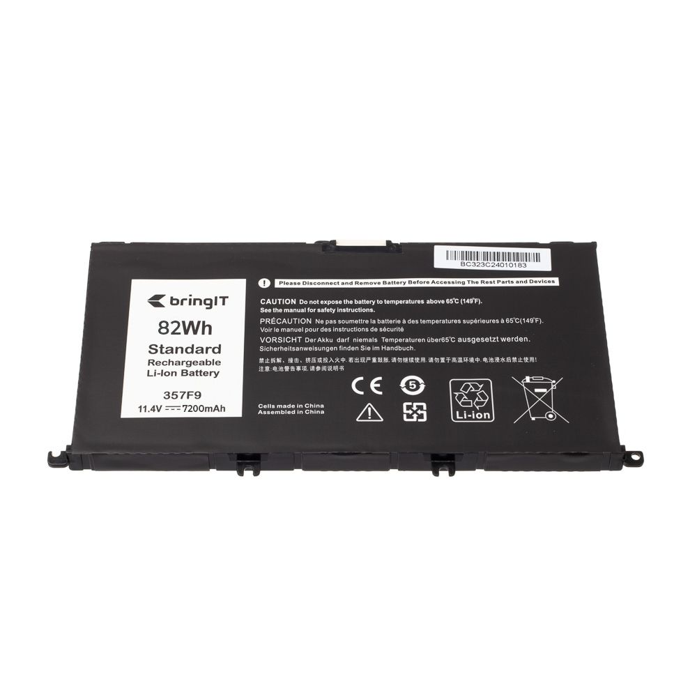 Bateria para Notebook compatível com o Dell Inspiron N5579, 11.4 V 7200 mAh, com recarga inteligente e 12 meses de garantia.