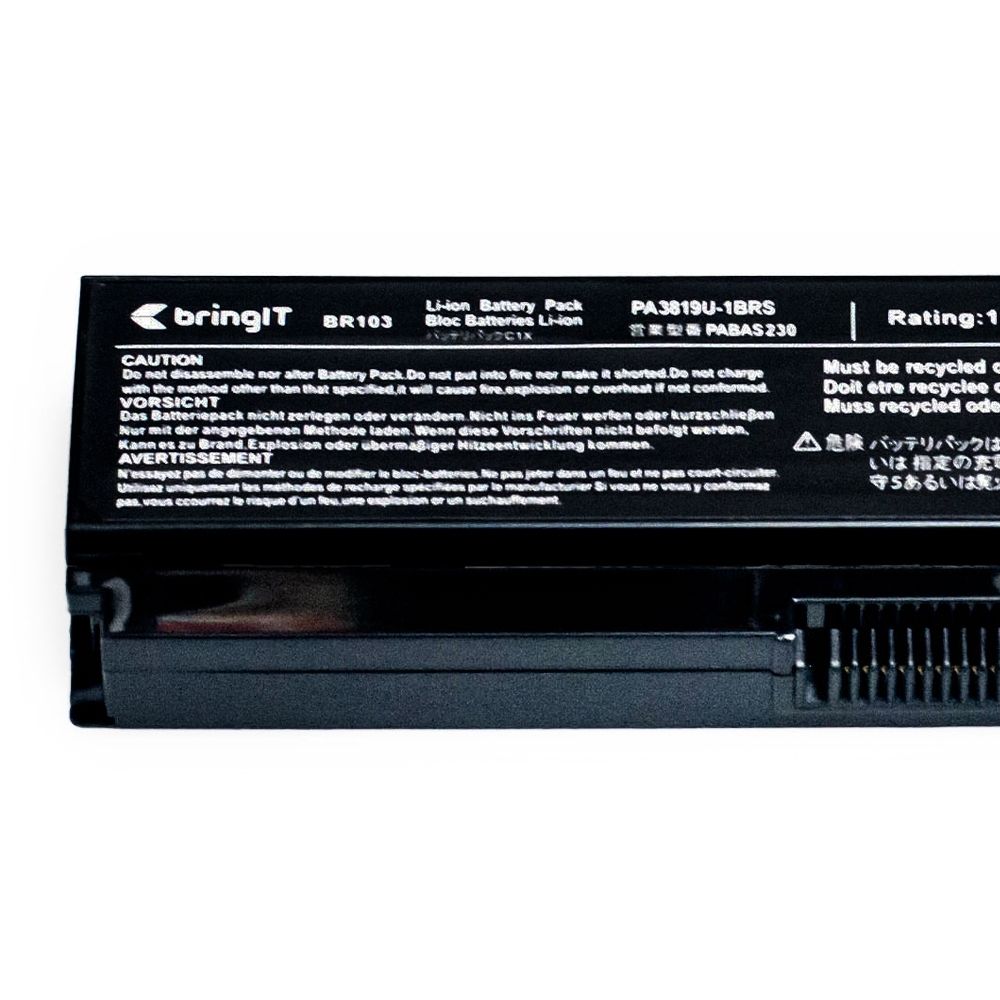 Bateria para Notebook compatível com o Toshiba Satellite A660-42, 10.8 V 4000 mAh, com recarga inteligente e 12 meses de garantia.
