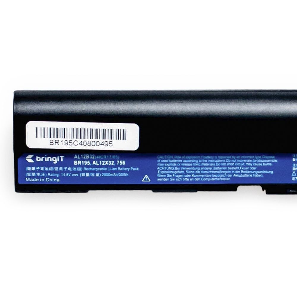 Bateria para Notebook compatível com o Acer Aspire V5-171-32362G50ASS, 14.4 V 2000 mAh, com recarga inteligente e 12 meses de garantia.