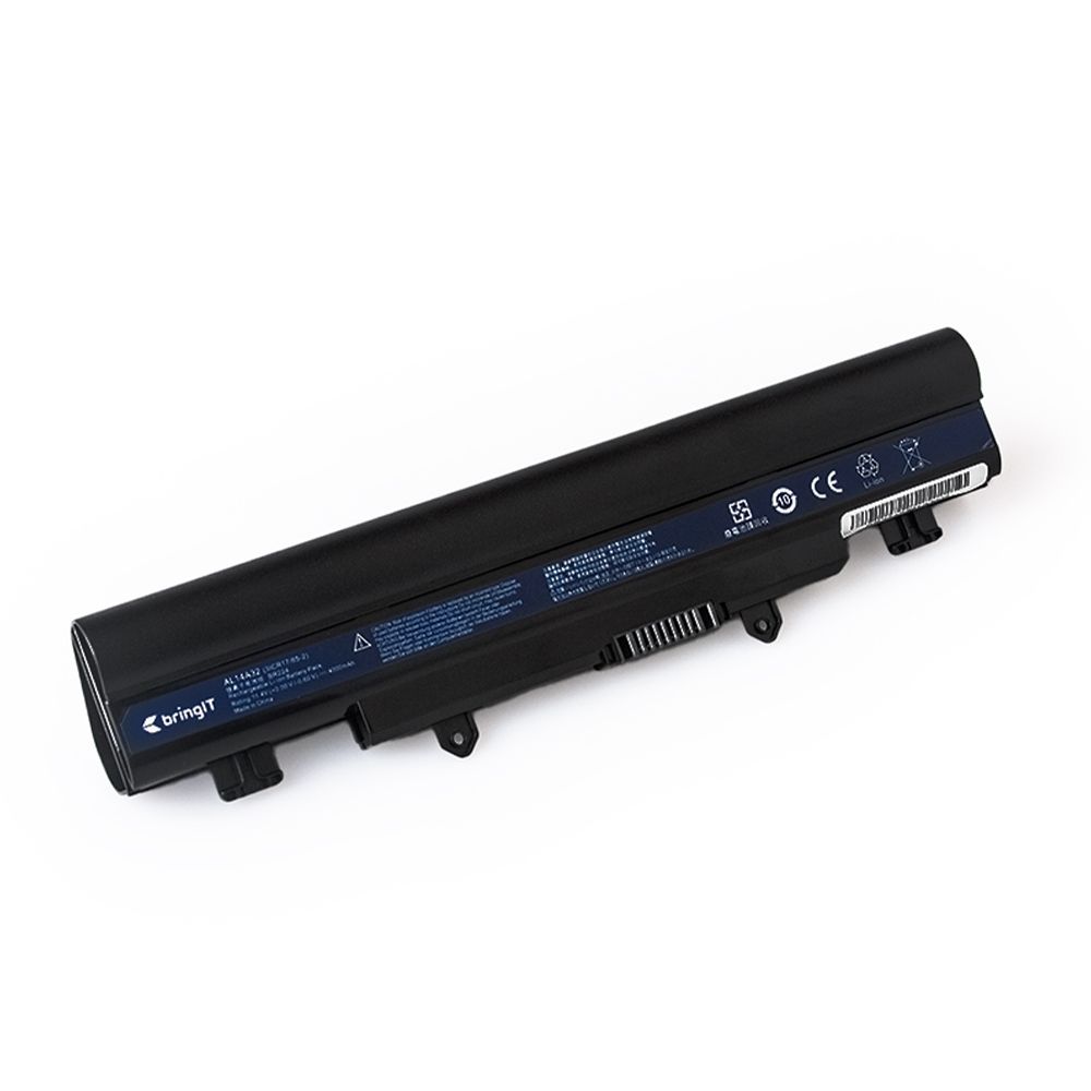 Bateria para Notebook compatível com o Acer Aspire E5-471-30DG, 10.8 V 4000 mAh, com recarga inteligente e 12 meses de garantia.