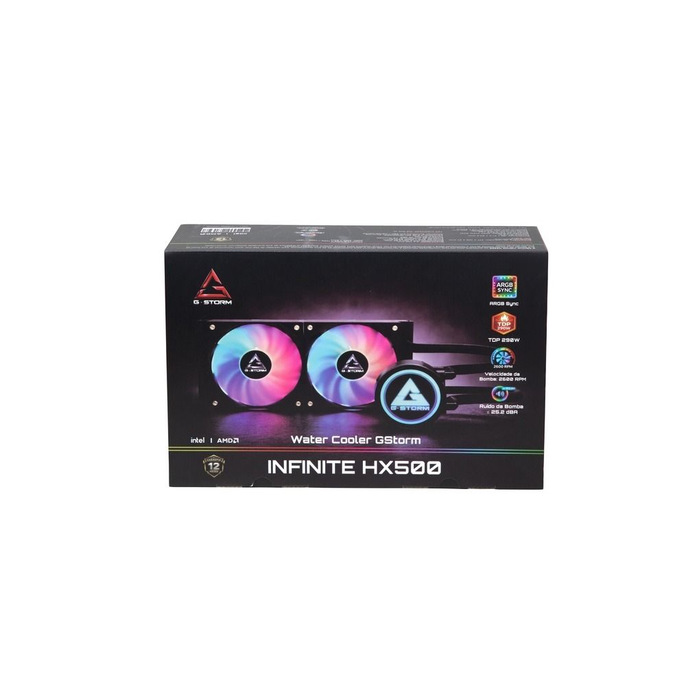 Water Cooler GStorm Infinite HX500 ARGB 240mm Preto