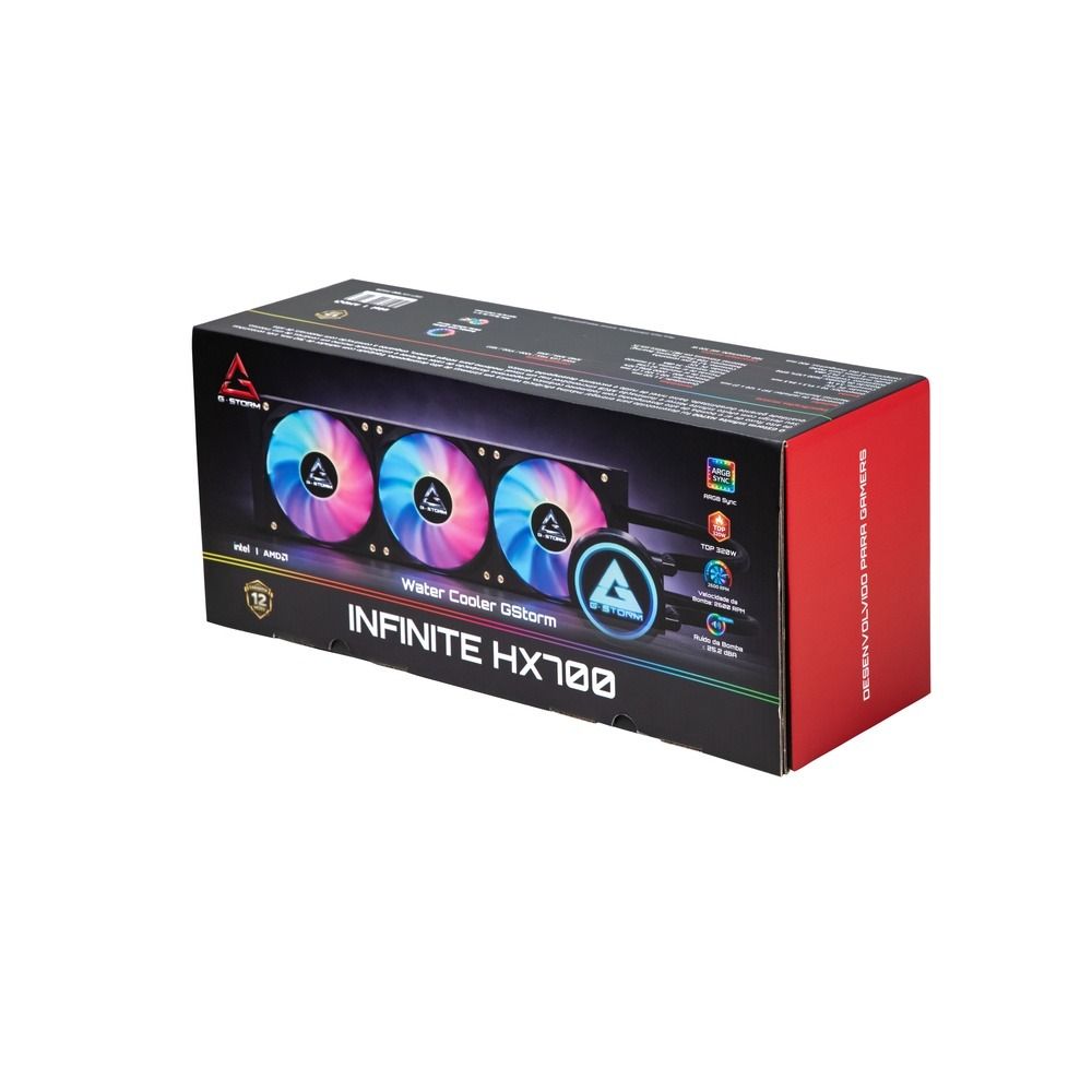Water Cooler GStorm Infinite HX700 ARGB 360mm Preto