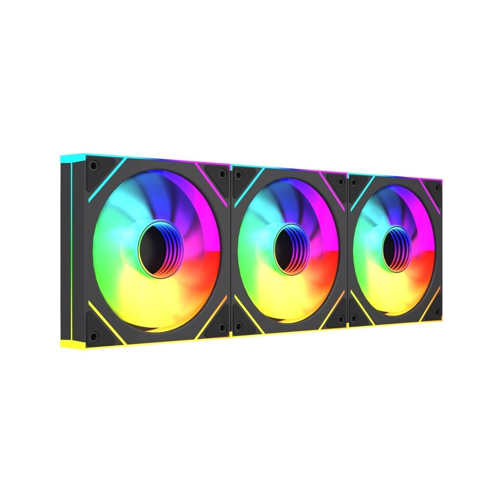 Kit com 3 Fans GStorm Frost 120mm ARGB PWM Preto
