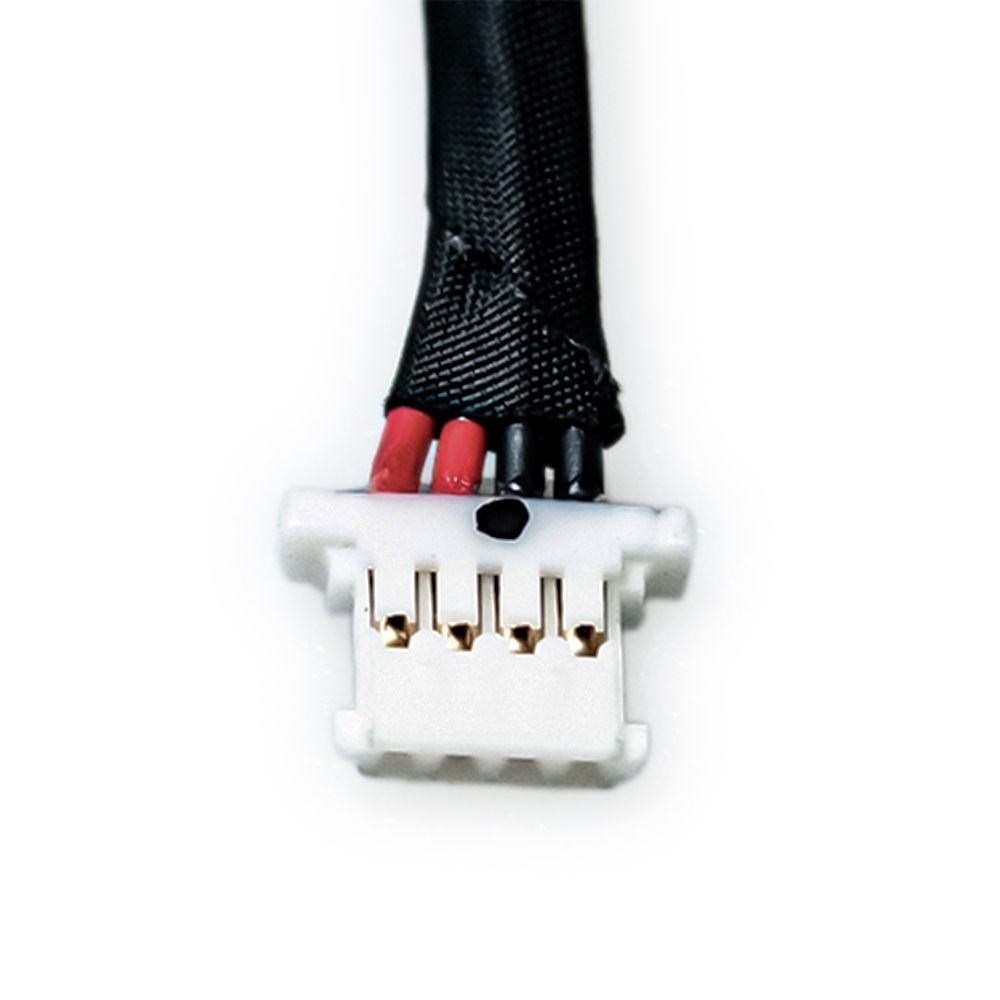 DC Jack para Notebook compatível com Part Number DC301010100, 4.0mm x 1.7mm Com Cabo, assegura uma recarga estável e eficiente e 3 meses de garantia.