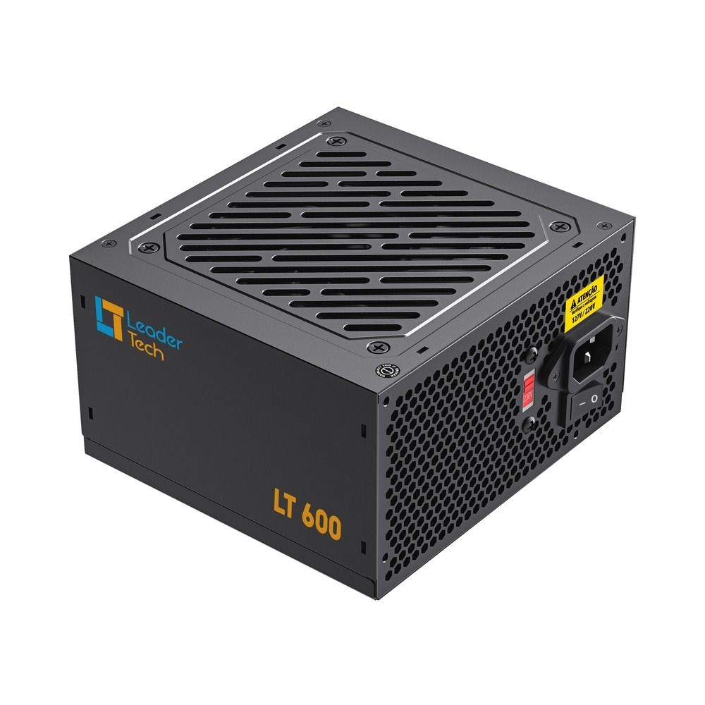 Fonte de Alimentação LeaderTech ATX 600W LT-600W Bivolt Preto
