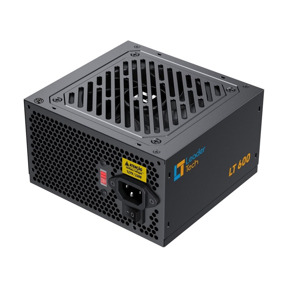 Fonte de Alimentação LeaderTech ATX 600W LT-600W Bivolt Preto