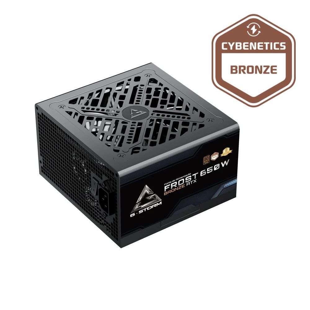 Fonte de Alimentação GStorm Frost ATX 3.1 650W Cybenetics Bronze