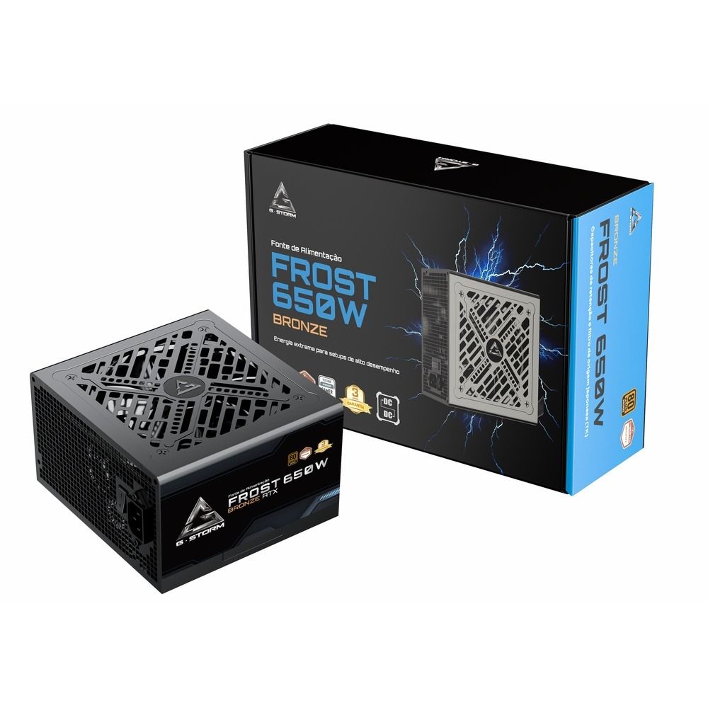 Fonte de Alimentação GStorm Frost ATX 3.1 650W Cybenetics Bronze
