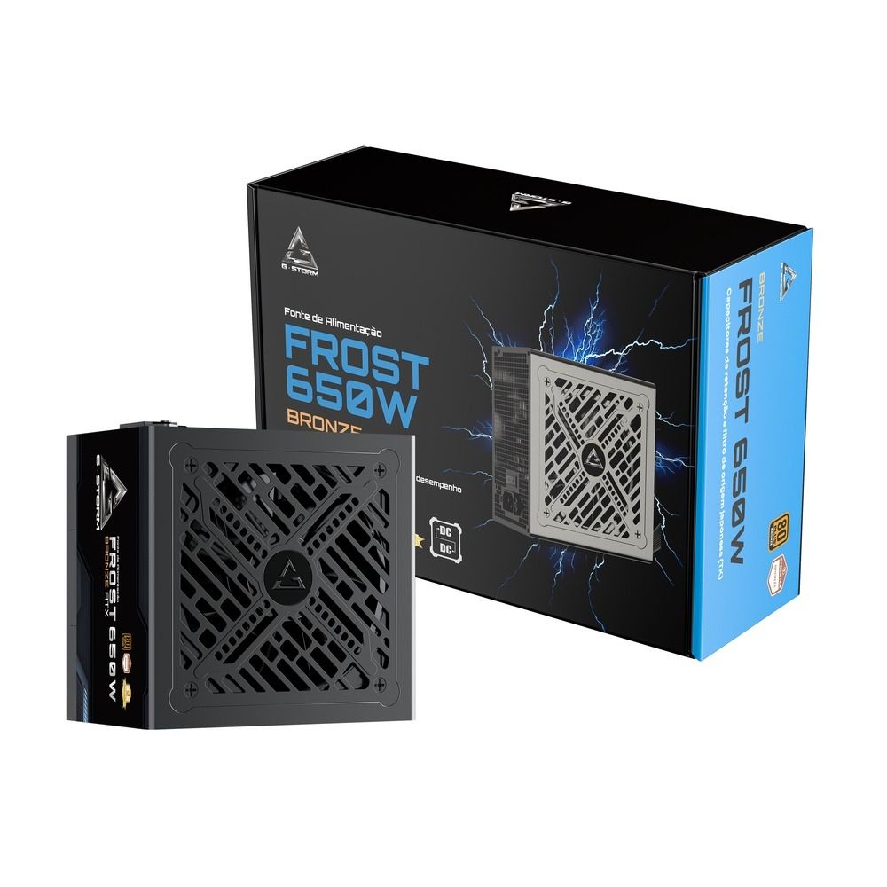 Fonte de Alimentação GStorm Frost ATX 3.1 650W Cybenetics Bronze