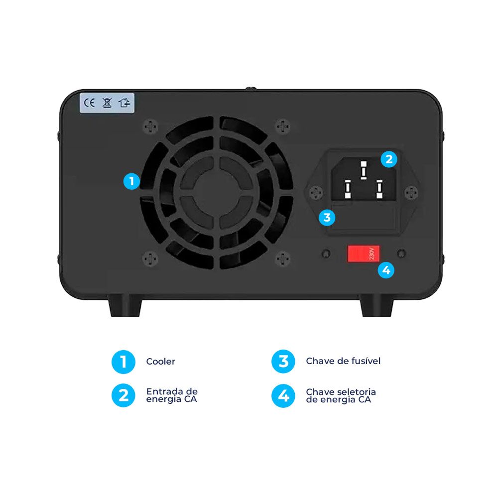 Fonte de Bancada Wanptek TPS3010 30V 10A 300W