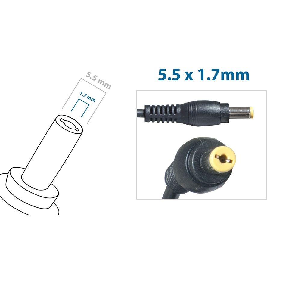 Fonte Carregador para notebook Acer Aspire One AOD250, 19 V 2.15 A 40 W 5.5 mm x 1.7 mm, proteção reforçada e garantia de 36 meses.