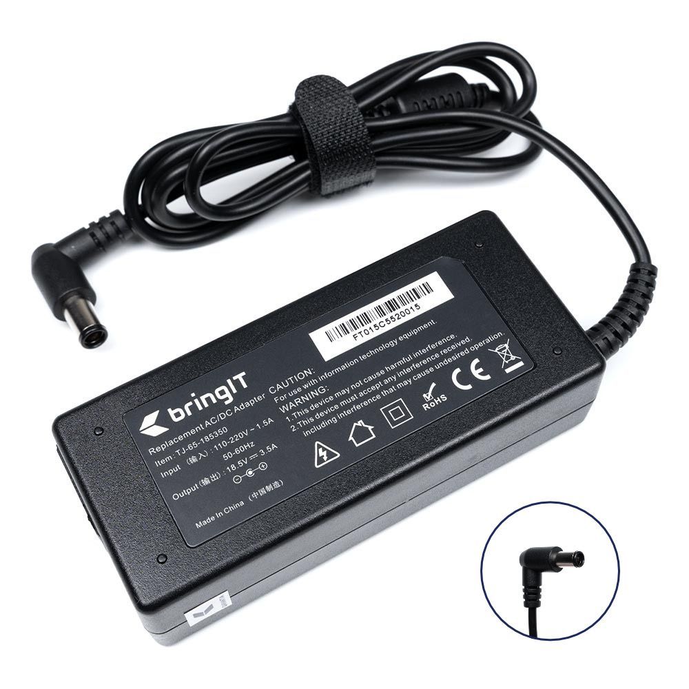 Fonte Carregador para Notebook Hp G70-120MM 18.5V 3.5A 65W 7.4mm x 5.0mm
