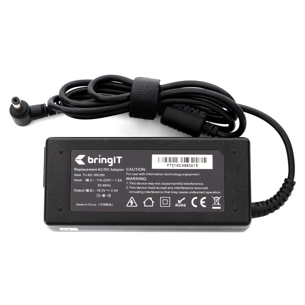 Fonte Carregador para Notebook Hp Part Number 380467-001 18.5V 3.5A 65W 4.8mm x 1.7mm proteção reforçada e garantia de 36 meses