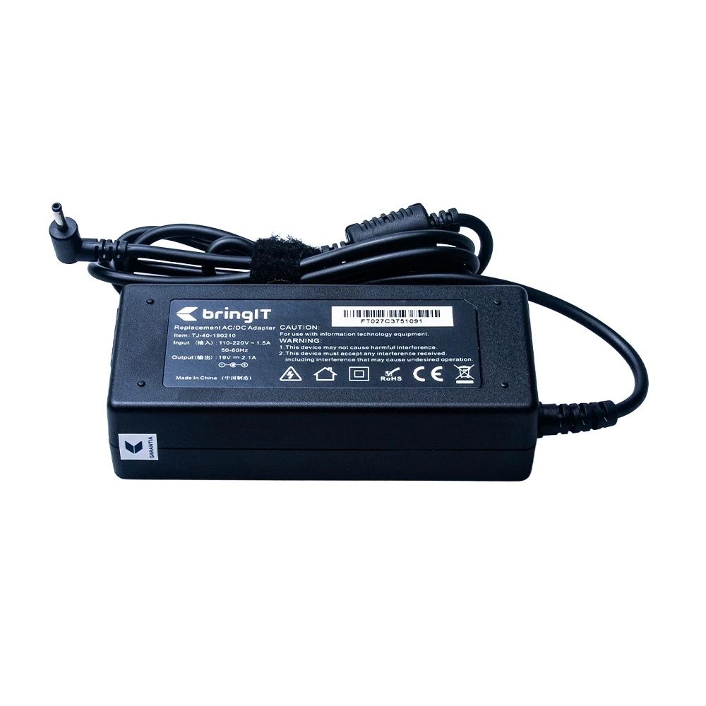 Fonte Carregador para notebook Samsung Expert NP350XAA-XD1BR, 19 V 2.1 A 40 W 3.0 mm x 1.1 mm, proteção reforçada e garantia de 36 meses.