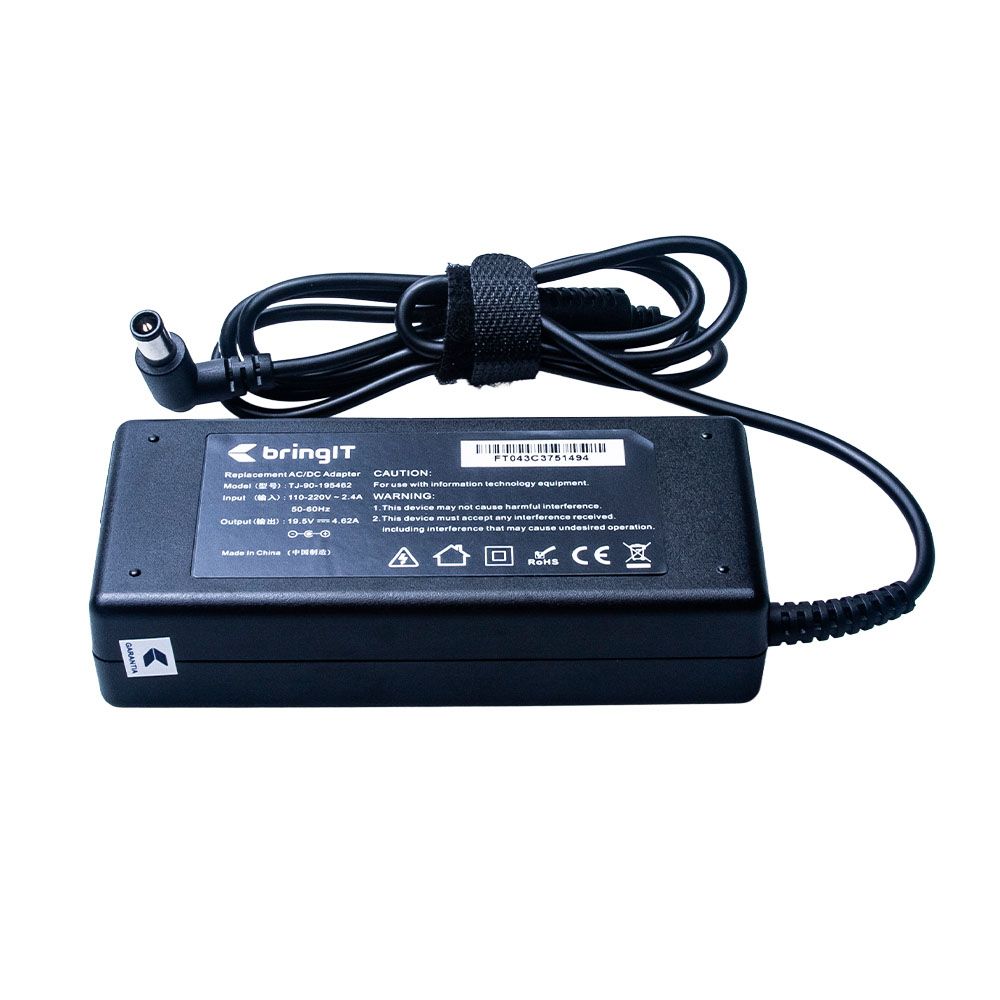 Fonte Carregador para notebook Dell Studio Xps 1647, 19.5 V 4.62 A 90 W 7.4 mm x 5.0 mm, proteção reforçada e garantia de 36 meses.