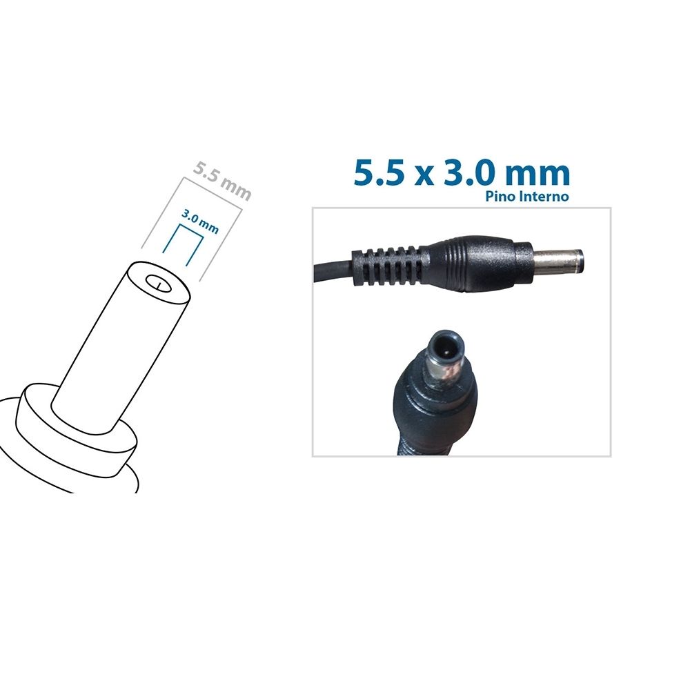 Fonte Carregador para notebook Samsung Np Series NP530U3C-A02US, 19 V 2.1 A 40 W 5.5 mm x 3.0 mm, proteção reforçada e garantia de 36 meses.