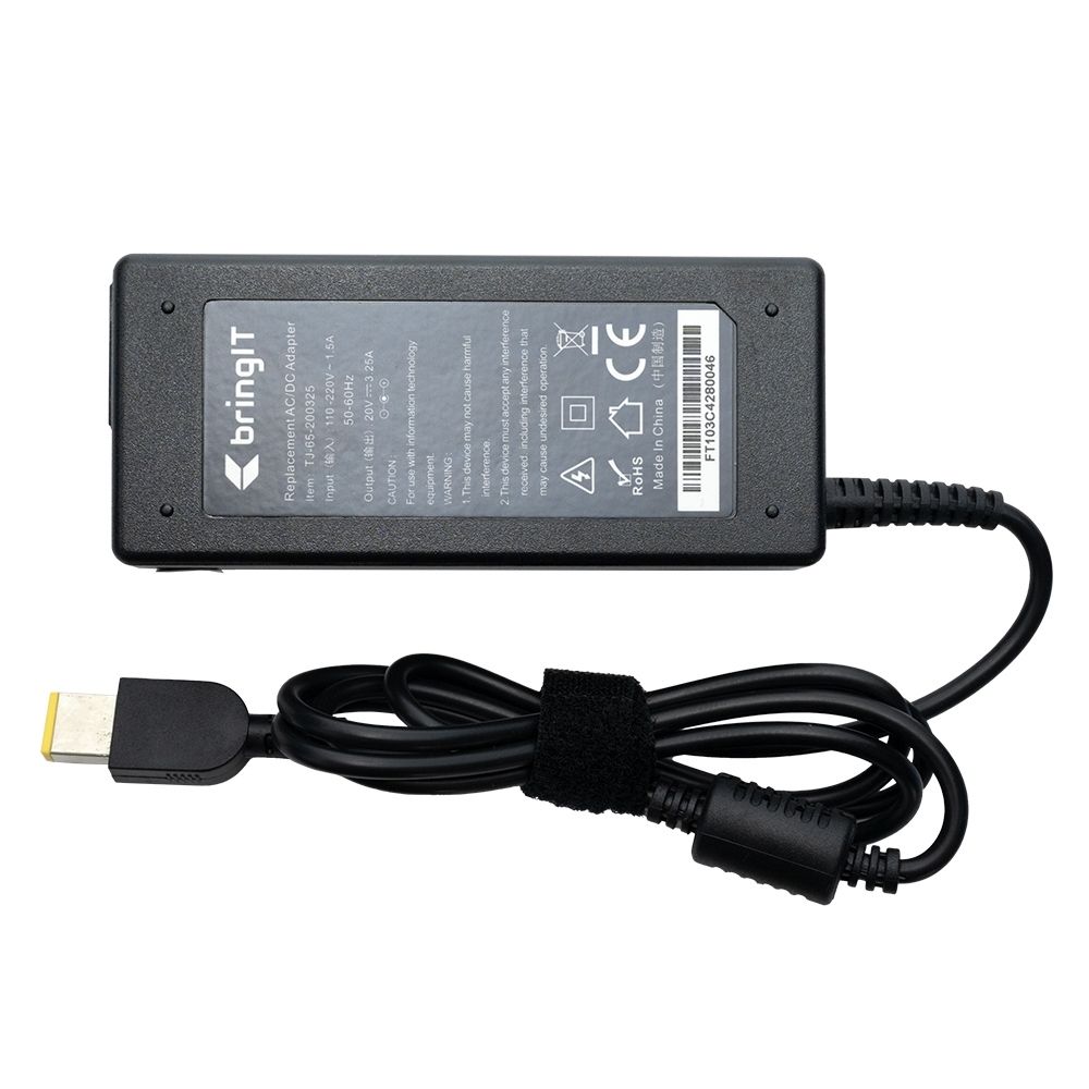 Fonte Carregador para Notebook Lenovo Thinkpad T460 20V 3.25A 65W Retangular com agulha