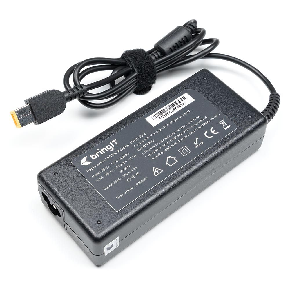 Fonte Carregador para Notebook Lenovo Thinkpad T440S 20V 4.5A 90W Retangular com agulha