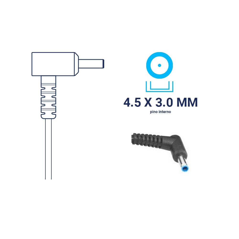 Fonte Carregador para Notebook Dell Inspiron 13-5000 19.5V 3.34A 65W 4.5mm x 3.0mm
