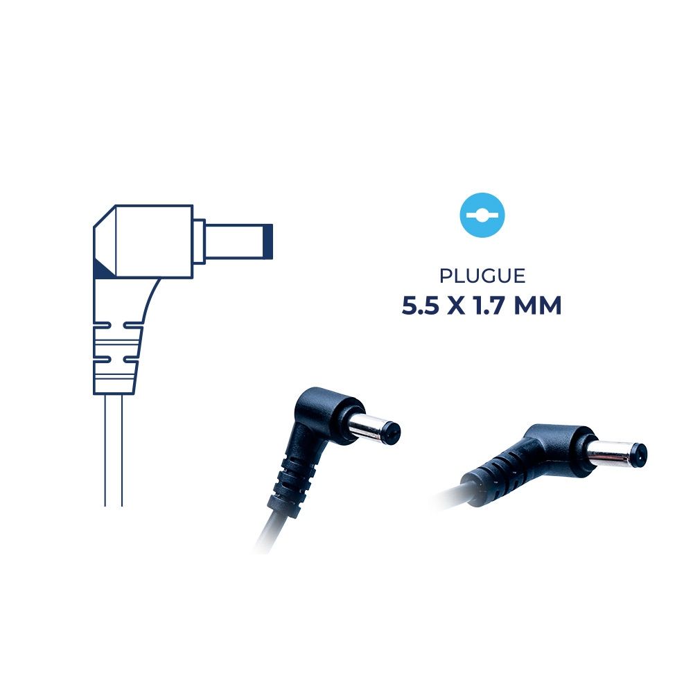 Fonte Carregador para notebook Positivo Premium S3040, 19 V 2.37 A 45 W 5.5 mm x 1.7 mm, proteção reforçada e garantia de 36 meses.