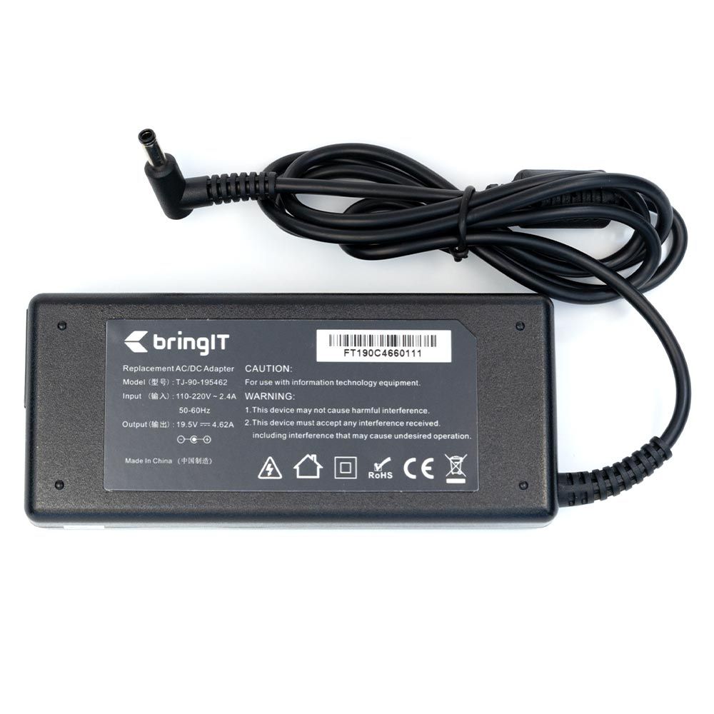 Fonte Carregador para Notebook Dell P28E 19.5V 4.62A 90W 4.5mm x 3.0mm