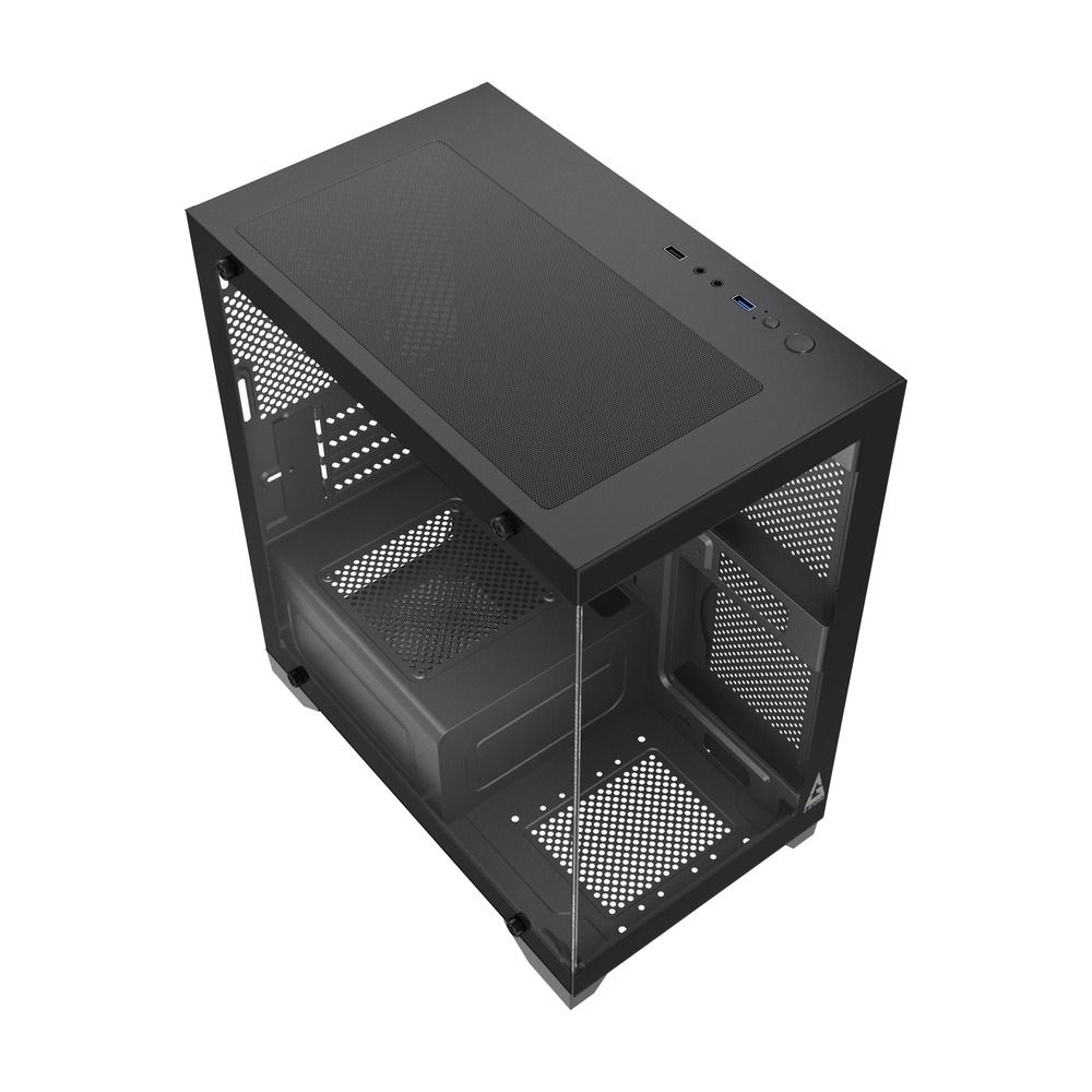 Gabinete Gamer GStorm Raider Micro ATX ITX com Vidro Temperado Preto