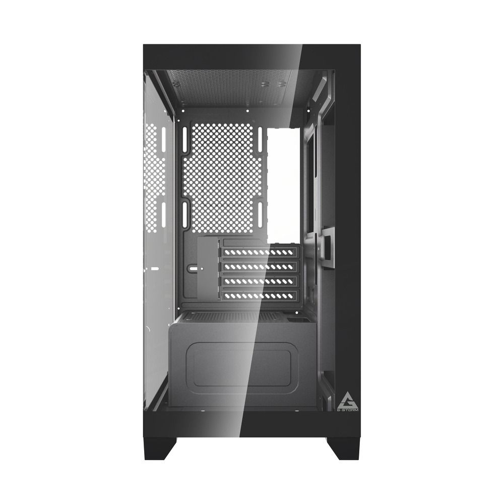 Gabinete Gamer GStorm Raider Micro ATX ITX com Vidro Temperado Preto