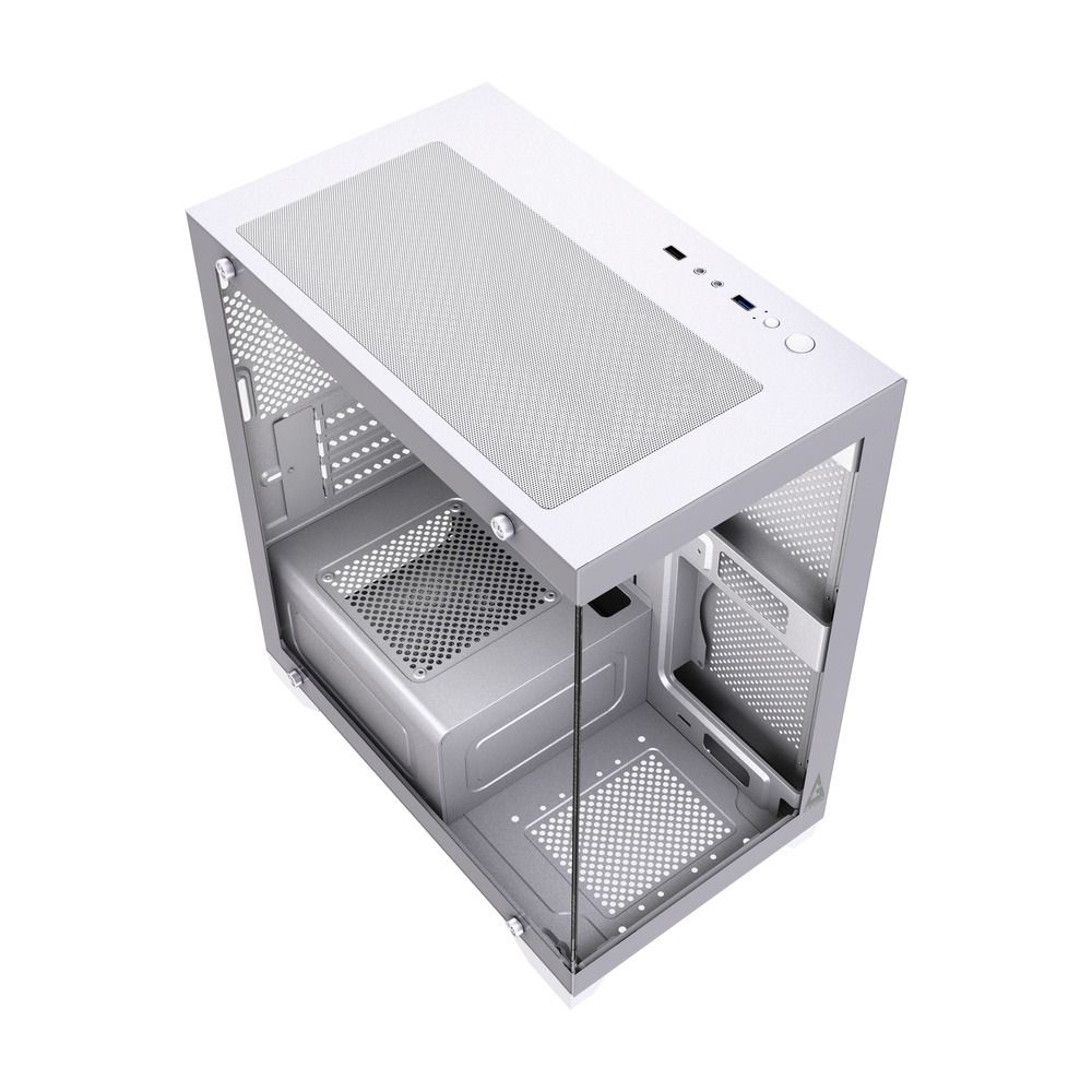 Gabinete Gamer GStorm Raider Micro ATX ITX com Vidro Temperado Branco