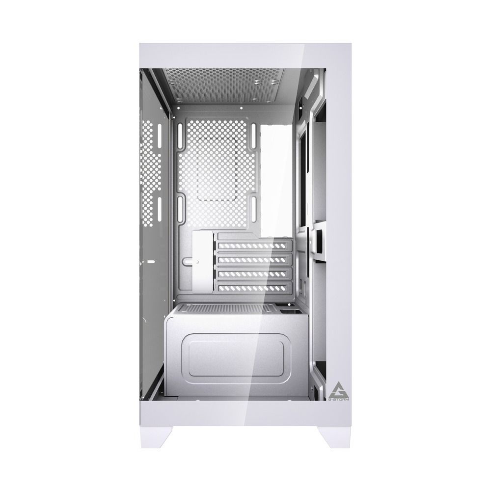 Gabinete Gamer GStorm Raider Micro ATX ITX com Vidro Temperado Branco