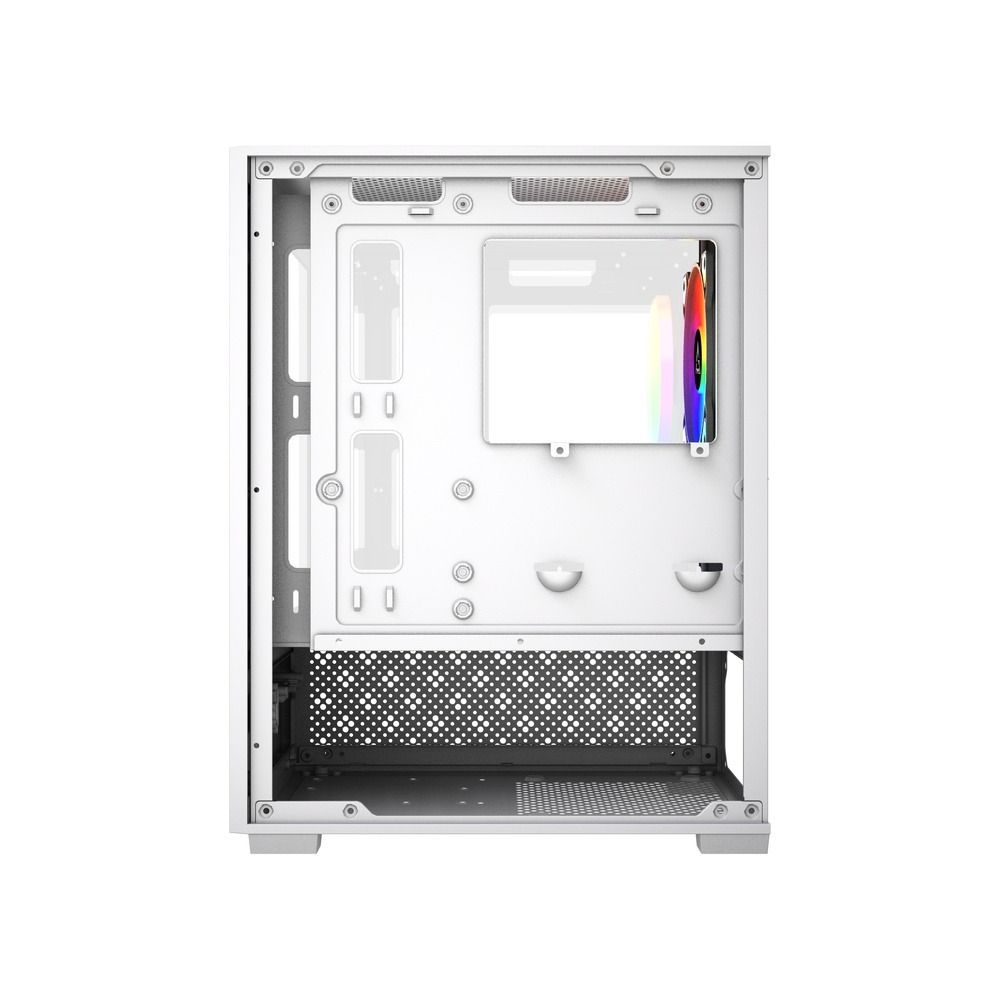 Gabinete Gamer GStorm Sentinel Micro ATX ITX 1 Fan Rainbow Vidro Temperado Branco