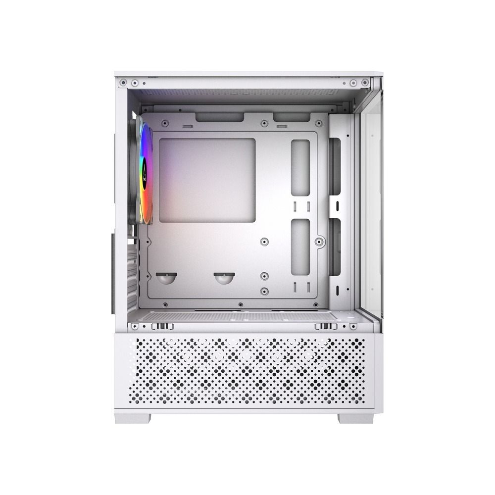 Gabinete Gamer GStorm Sentinel Micro ATX ITX 1 Fan Rainbow Vidro Temperado Branco