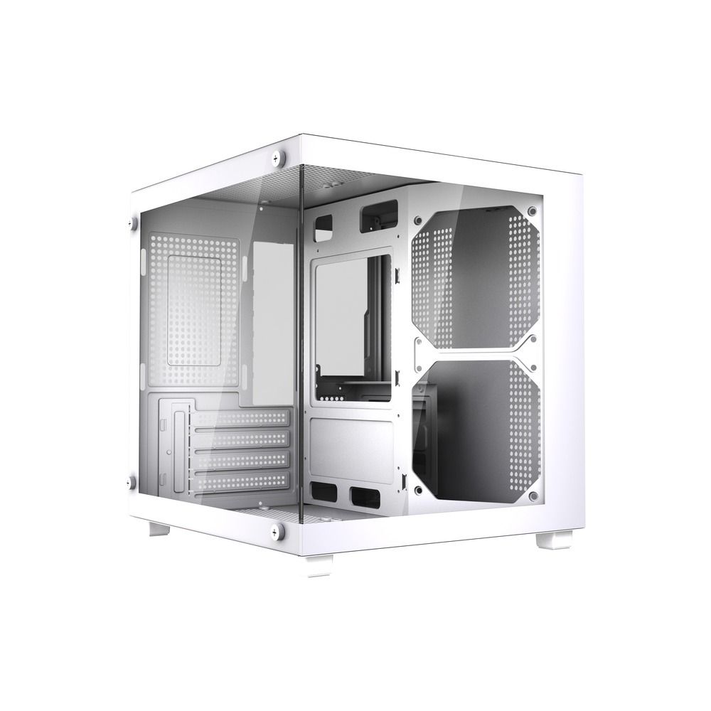 Gabinete Gamer GStorm Vanguad Micro ATX ITX com Vidro Temperado Branco