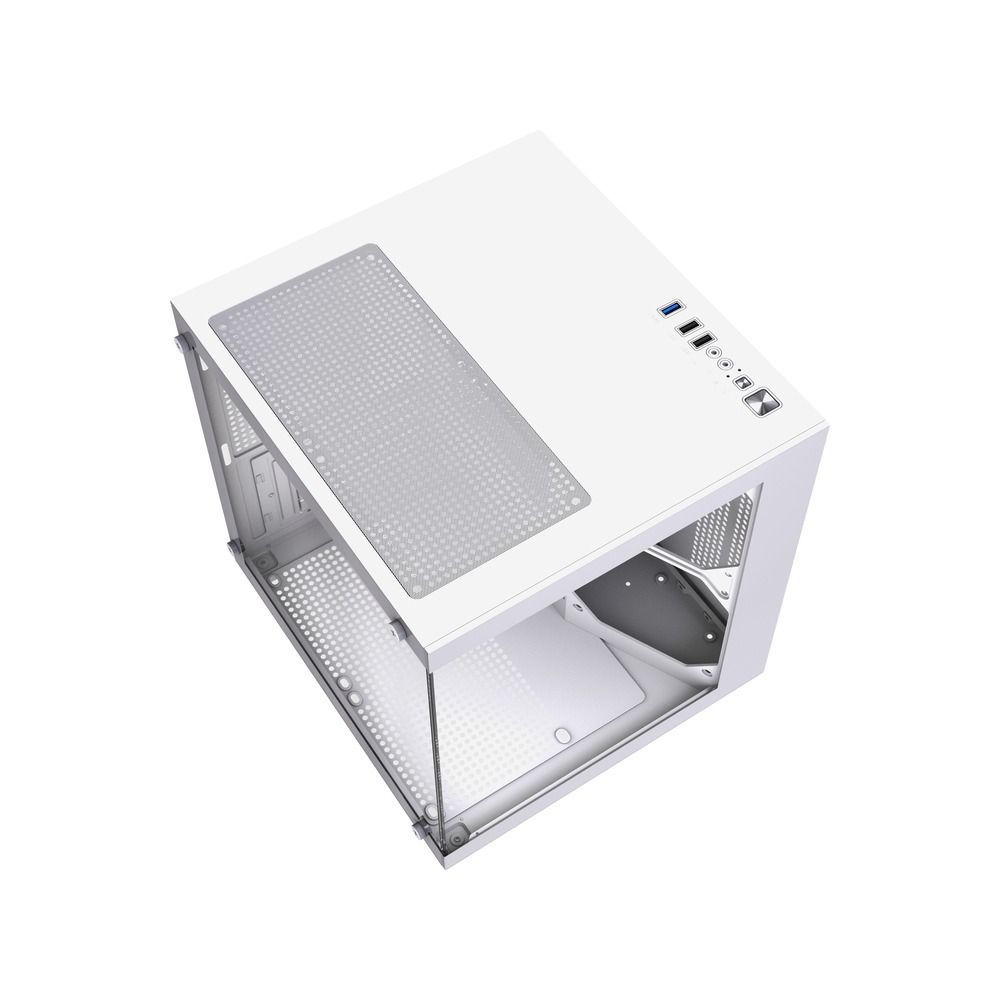 Gabinete Gamer GStorm Vanguad Micro ATX ITX com Vidro Temperado Branco
