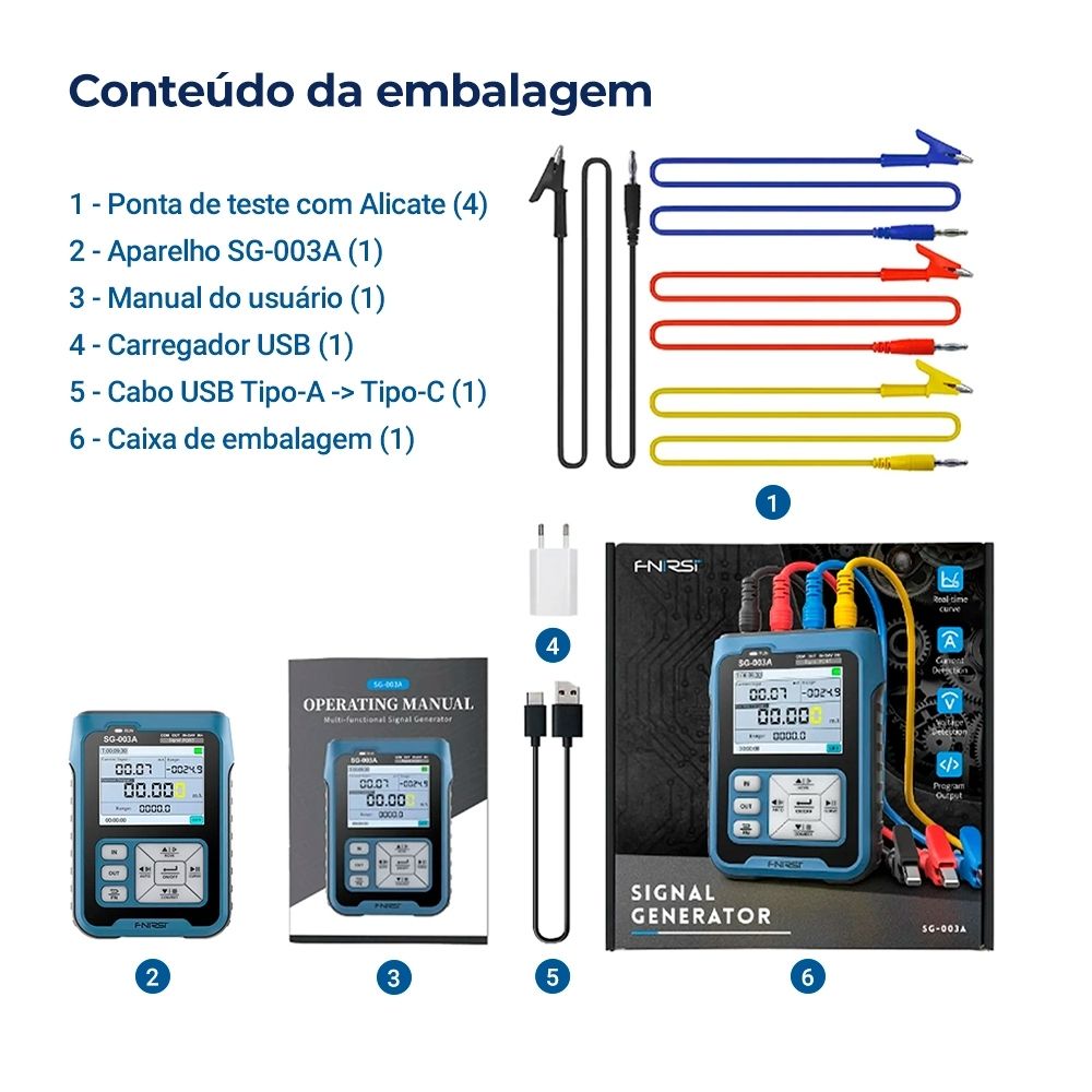 Gerador De Sinal Ajustável FNIRSI SG-003A Calibrador
