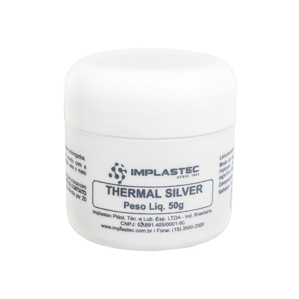 Pasta Térmica Prata Cinza Thermal Silver Implastec 50g