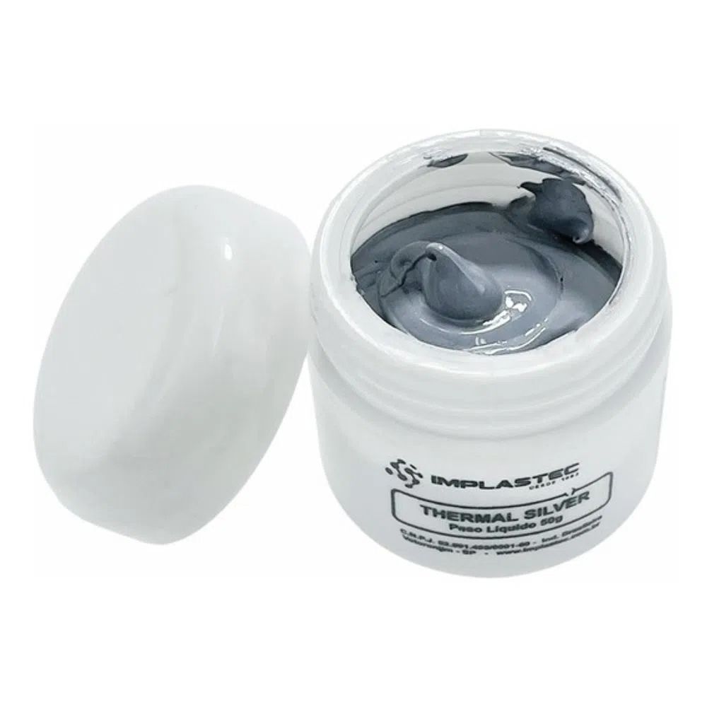 Pasta Térmica Prata Cinza Thermal Silver Implastec 50g