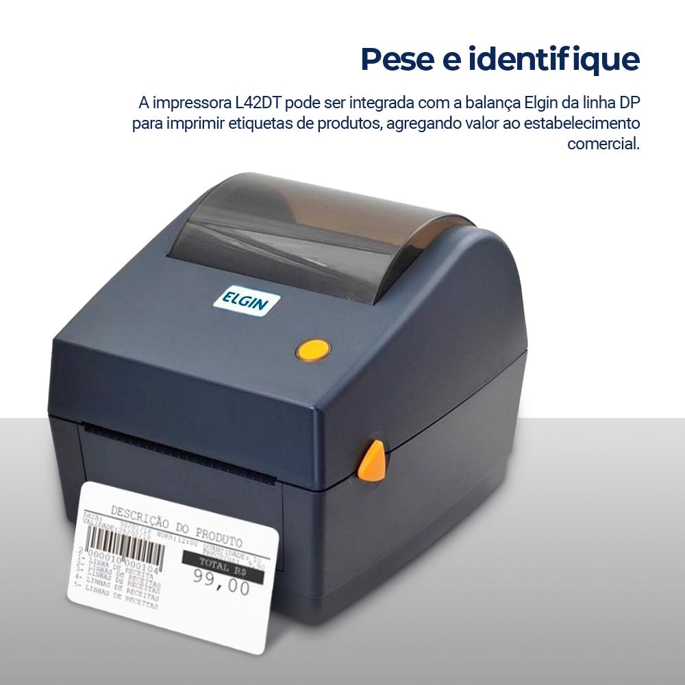 Impressora Térmica de etiquetas Elgin L42DT USB/Serial