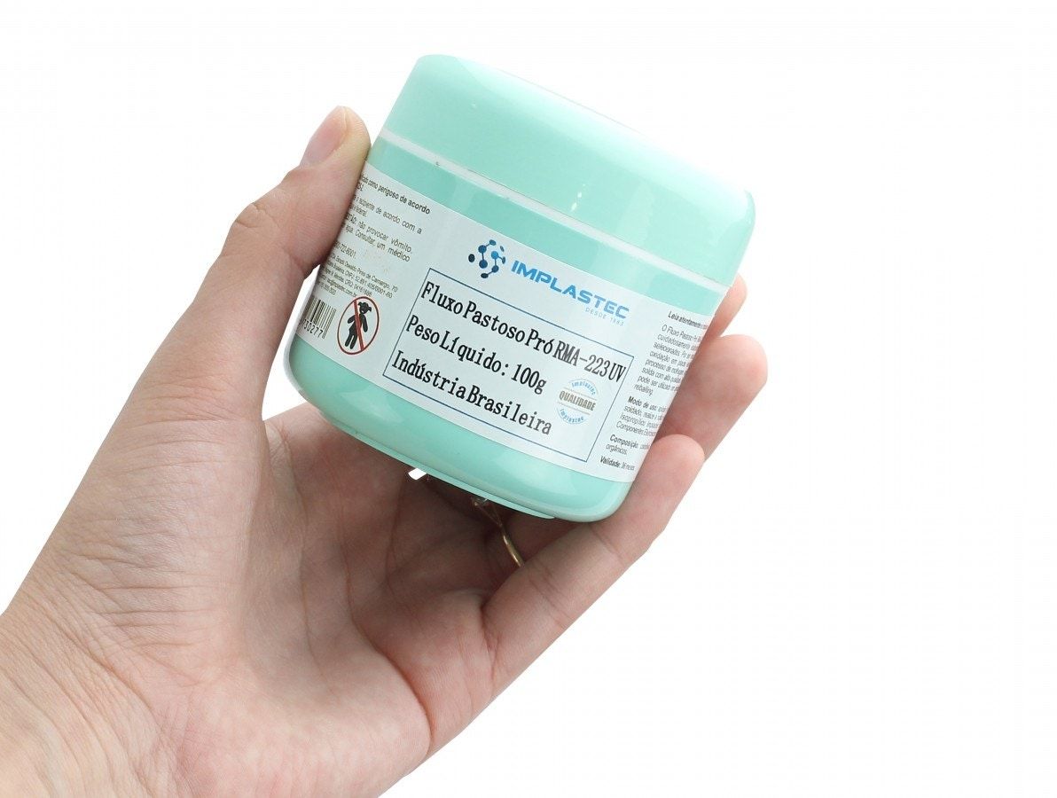 Fluxo Pastoso Pró Pote Rma-223 Uv 100g Reflow Bga Implastec
