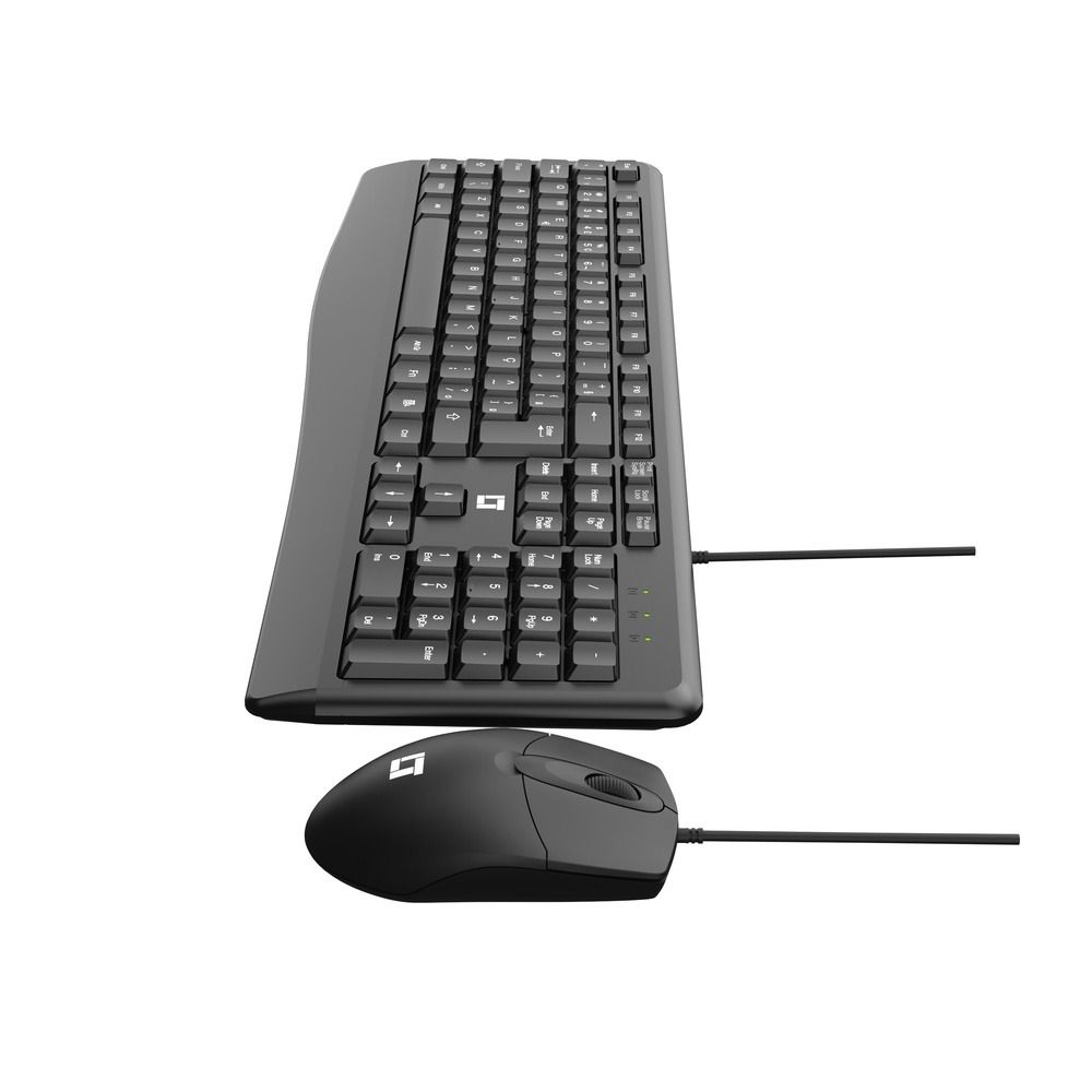 Kit Teclado e Mouse LeaderTech KM200 USB ABNT2 1000DPI Preto