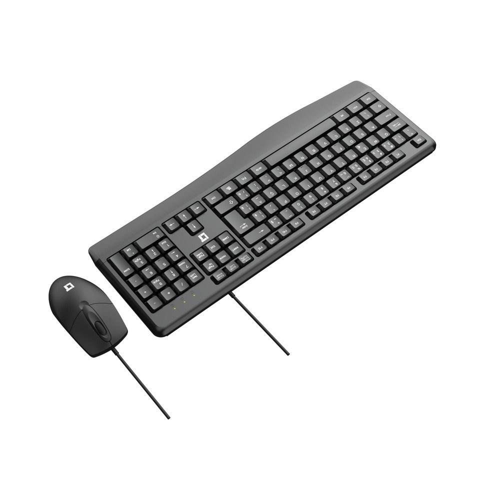 Kit Teclado e Mouse LeaderTech KM200 USB ABNT2 1000DPI Preto
