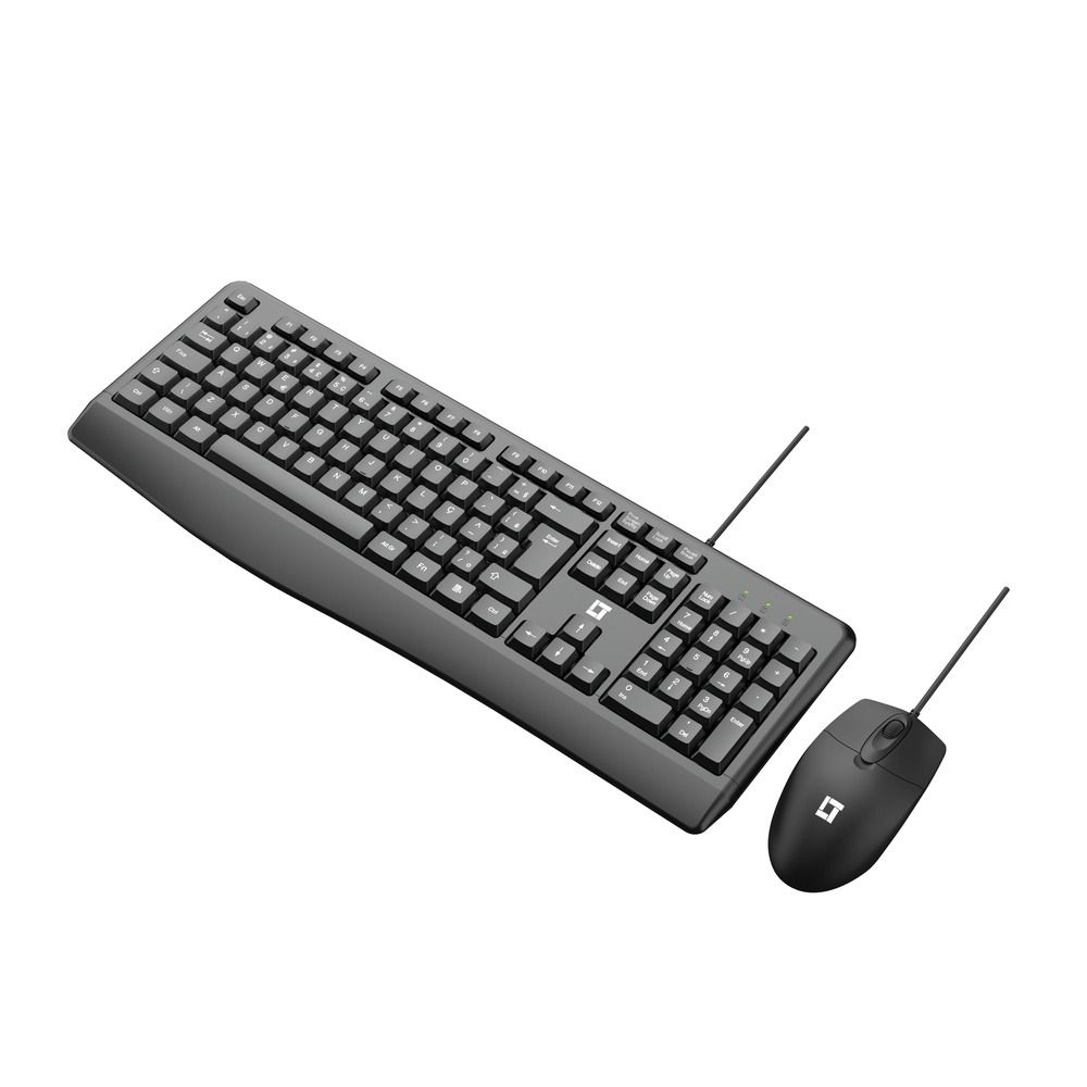 Kit Teclado e Mouse LeaderTech KM200 USB ABNT2 1000DPI Preto