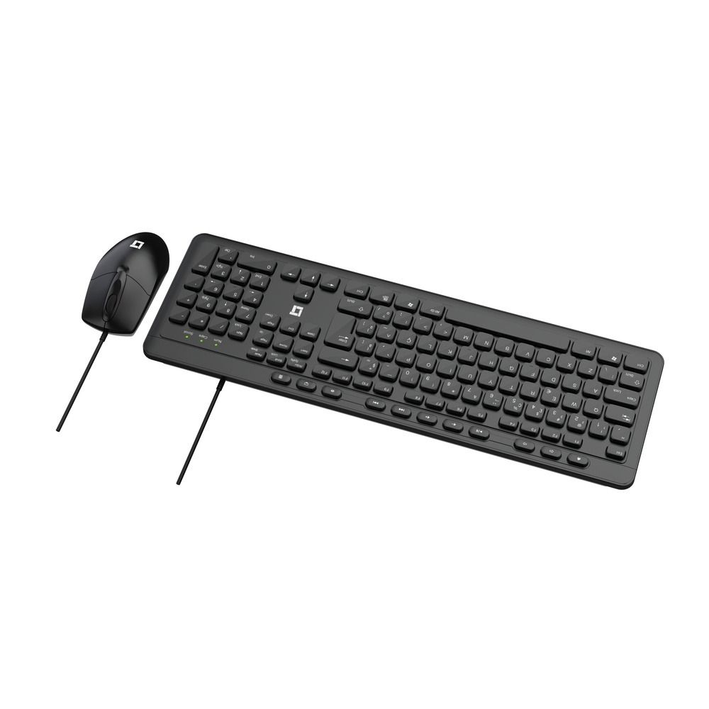 Kit Teclado e Mouse LeaderTech KM300 USB ABNT2 1000DPI Preto