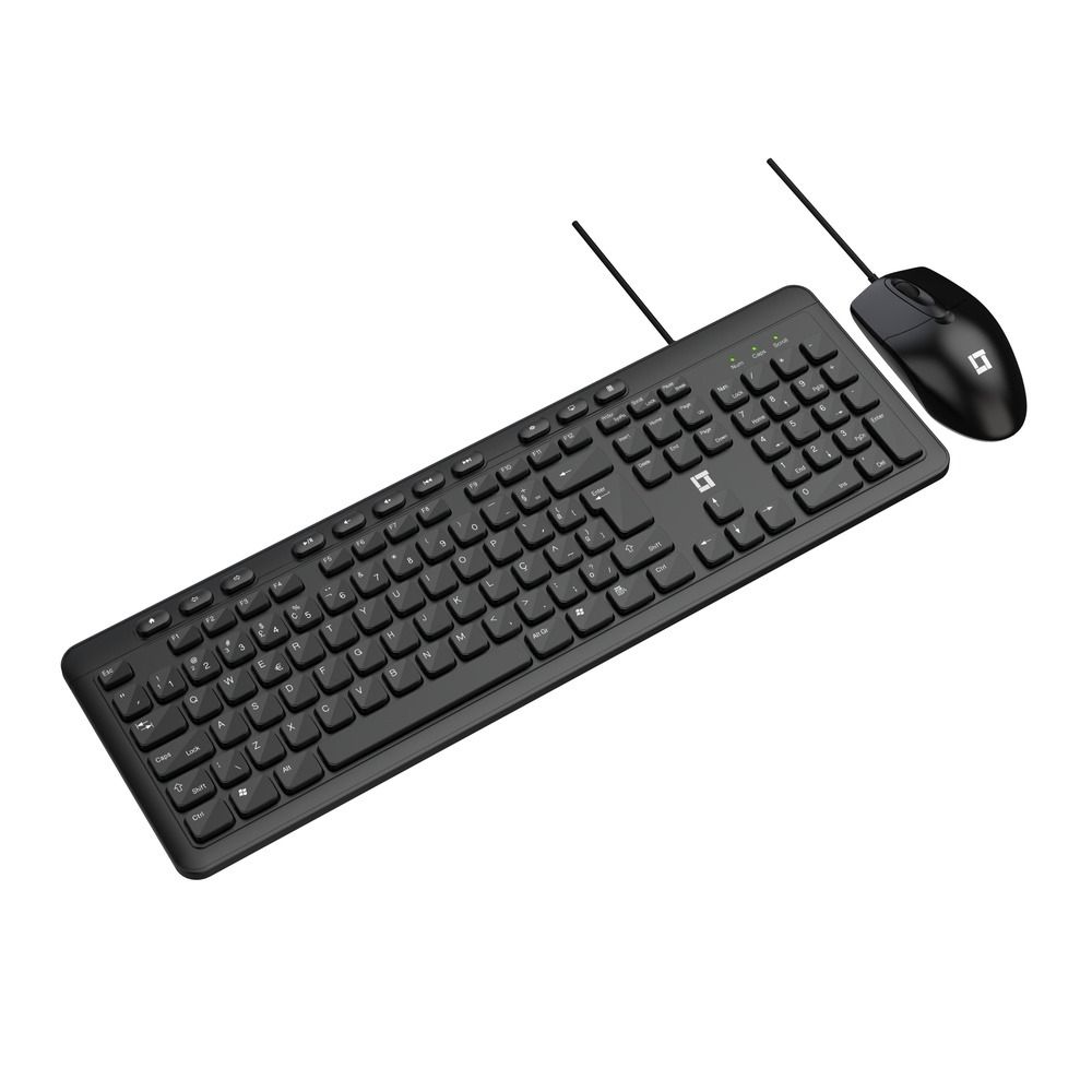 Kit Teclado e Mouse LeaderTech KM300 USB ABNT2 1000DPI Preto