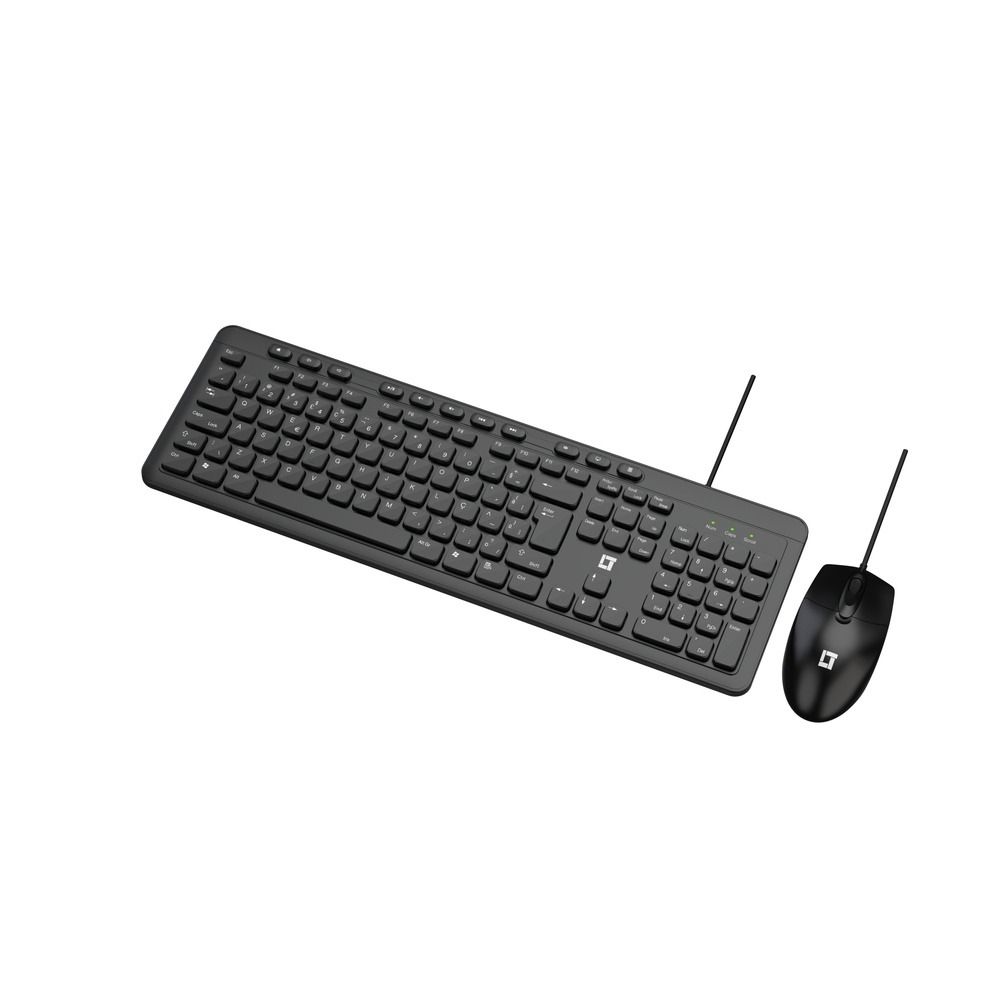 Kit Teclado e Mouse LeaderTech KM300 USB ABNT2 1000DPI Preto