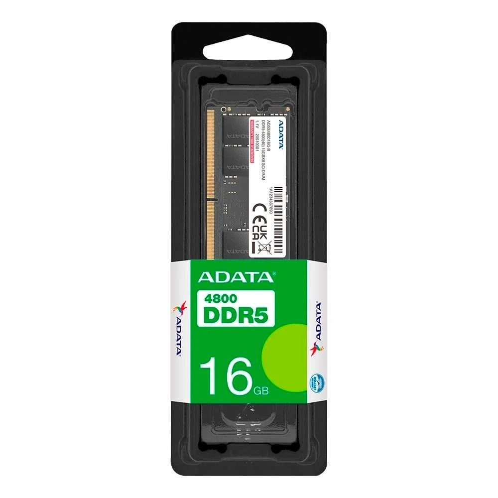 Memória para Notebook Adata 16GB DDR5 4800MHz AD5S480016G-S