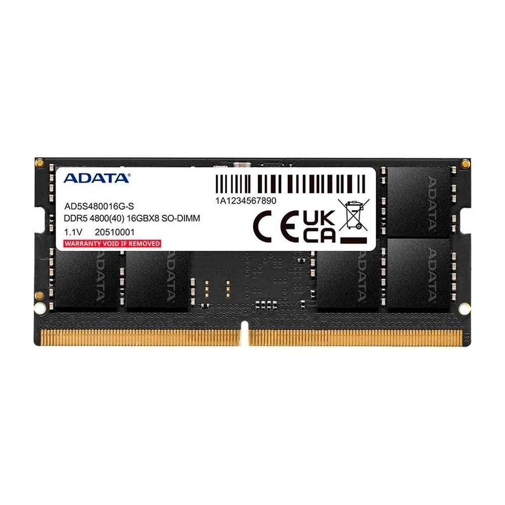 Memória para Notebook Adata 16GB DDR5 4800MHz AD5S480016G-S