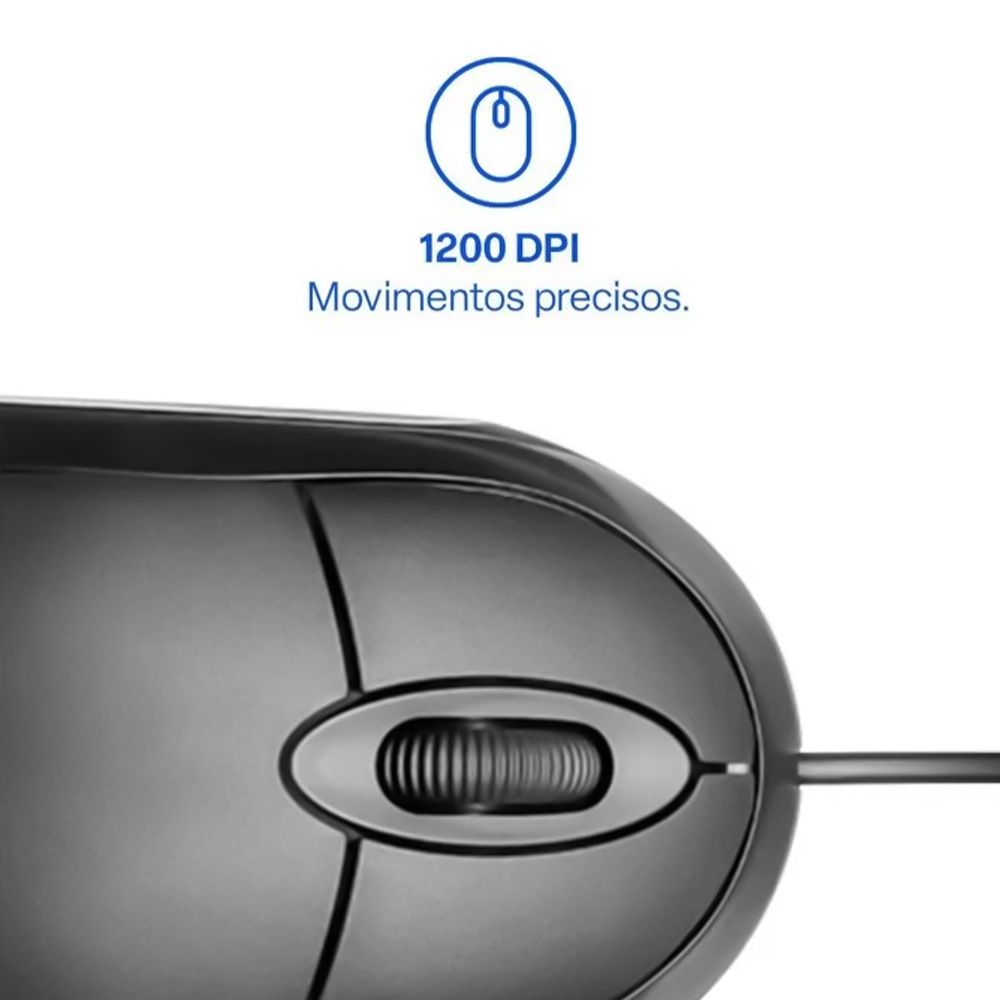 Mouse Multilaser Com Fio 1200 DPI USB - MO300