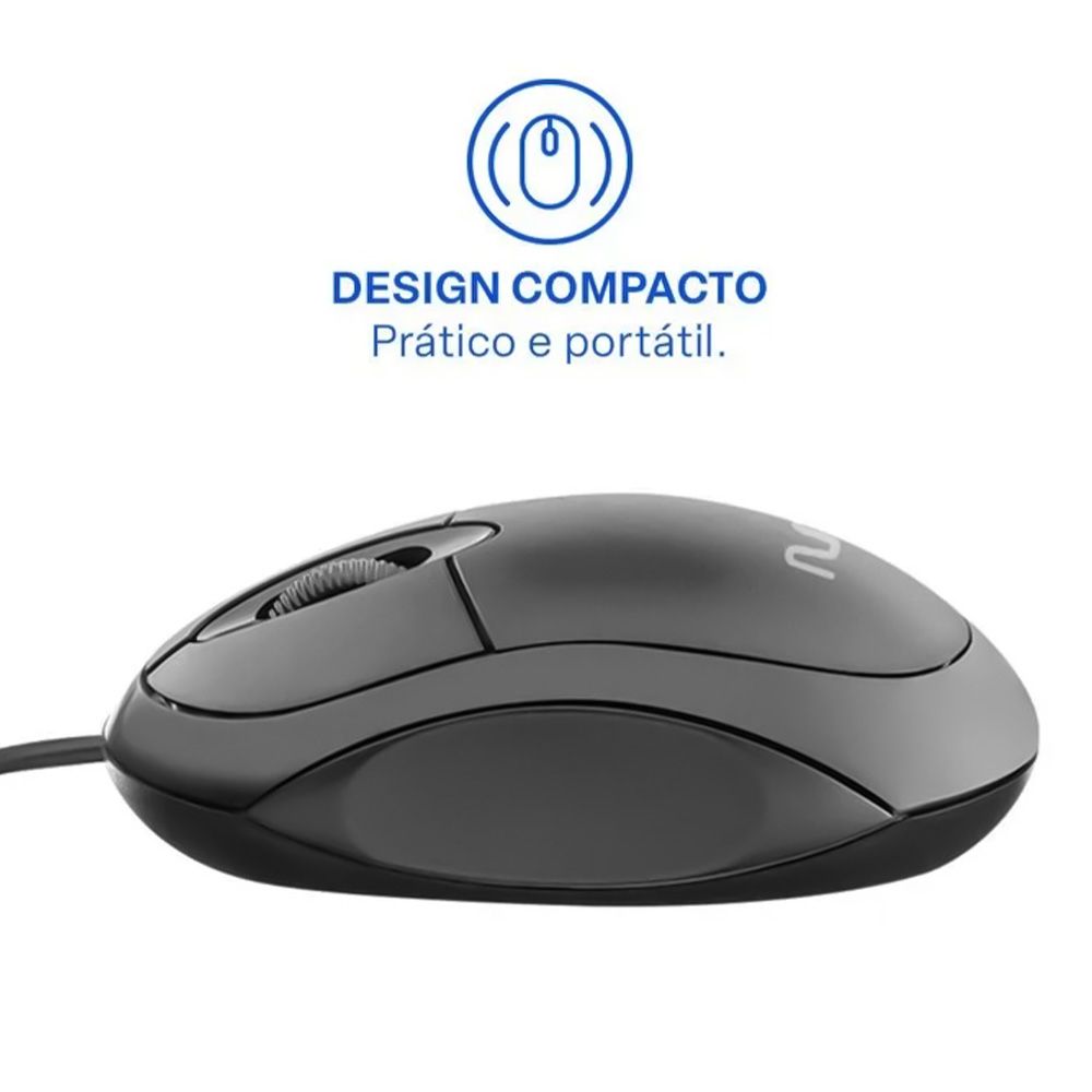 Mouse Multilaser Com Fio 1200 DPI USB - MO300