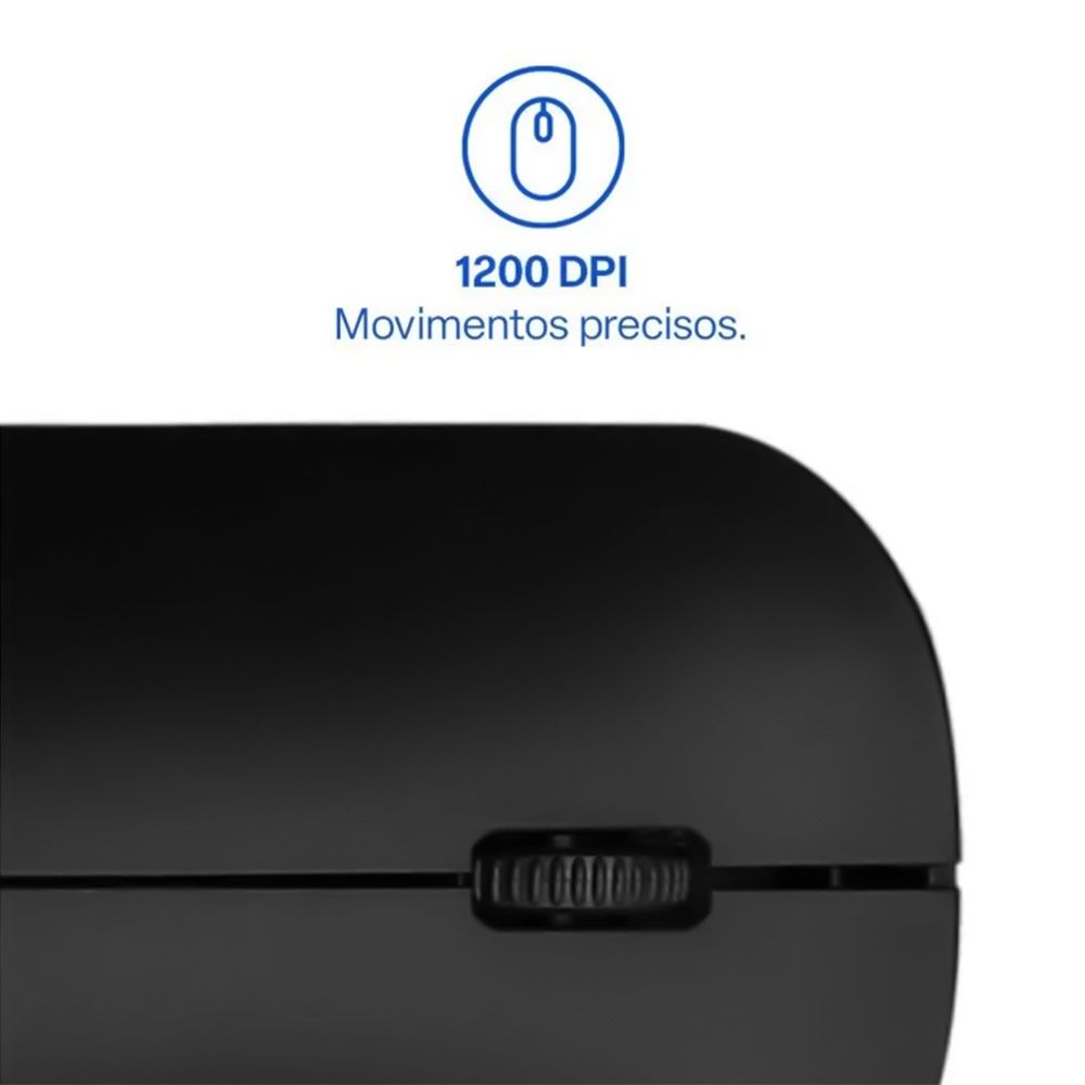 Mouse Slim Multilaser Sem Fio 1200 DPI - MO307